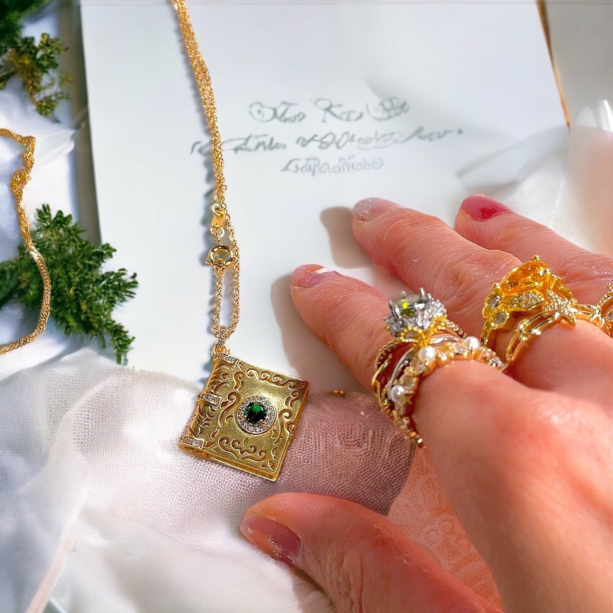 Tharja - Book of Magic Necklace - SandyKandy