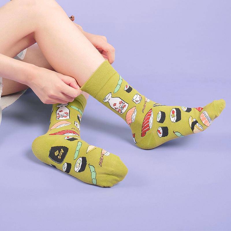 Fashion Food Pattern Middle Tube Socks | SandyKandy Limited Co