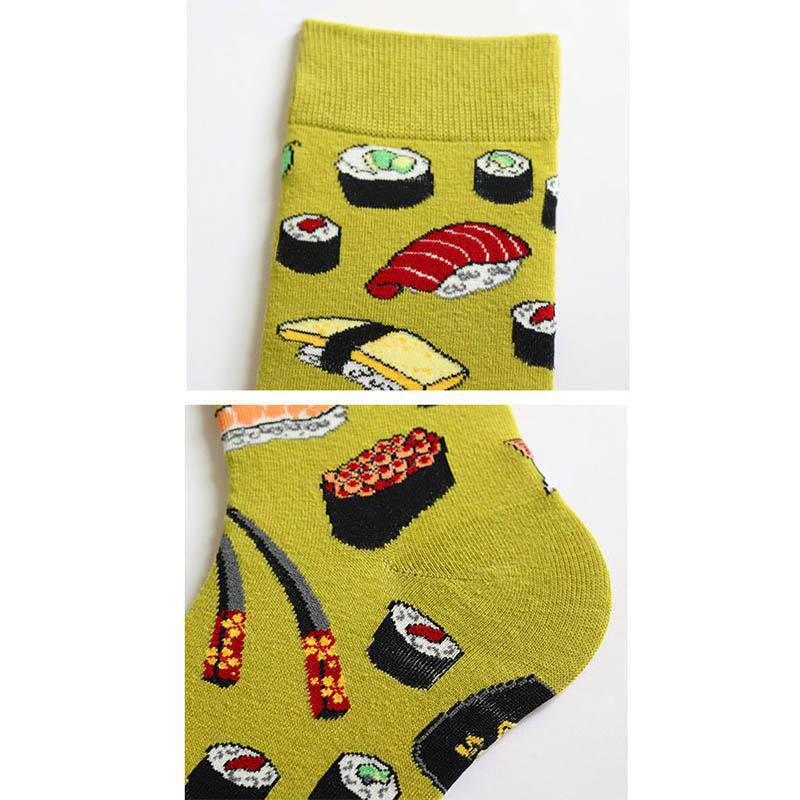 Fashion Food Pattern Middle Tube Socks | SandyKandy Limited Co