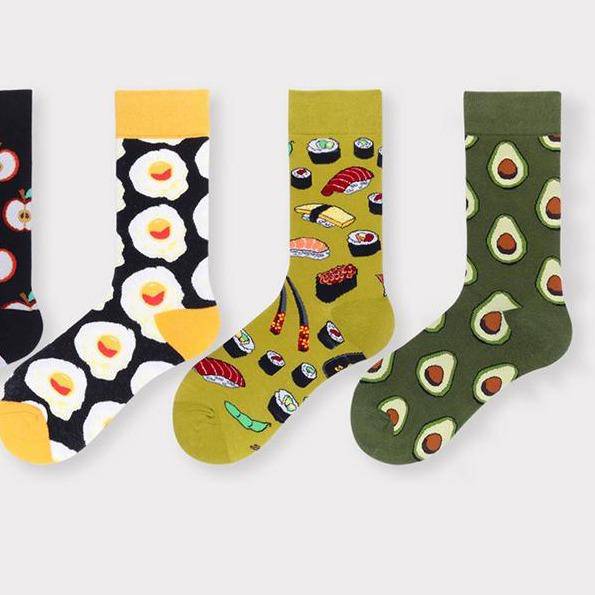Fashion Food Pattern Middle Tube Socks | SandyKandy Limited Co