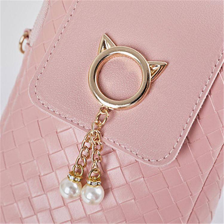 Geometric Suture Imitation Pearl Tassel Decorative Crossbody Bag | SandyKandy Limited Co