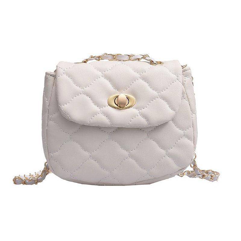Mini Size Solid Color PU Leather Stitching Design Casual Bag | SandyKandy Limited Co
