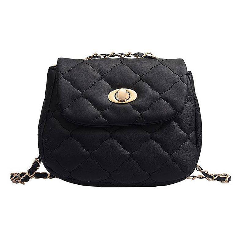 Mini Size Solid Color PU Leather Stitching Design Casual Bag | SandyKandy Limited Co