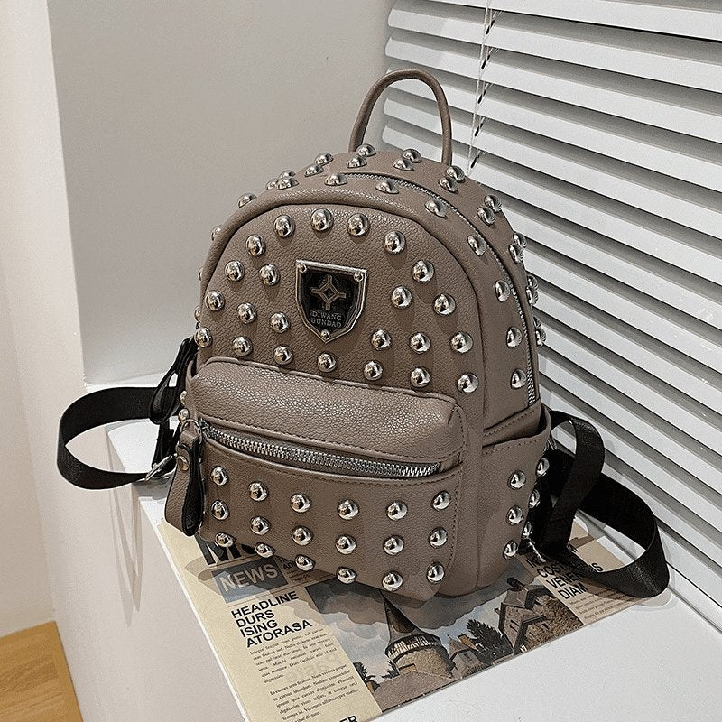Rivet Design Solid Color Backpack Bag Purse | SandyKandy Limited Co