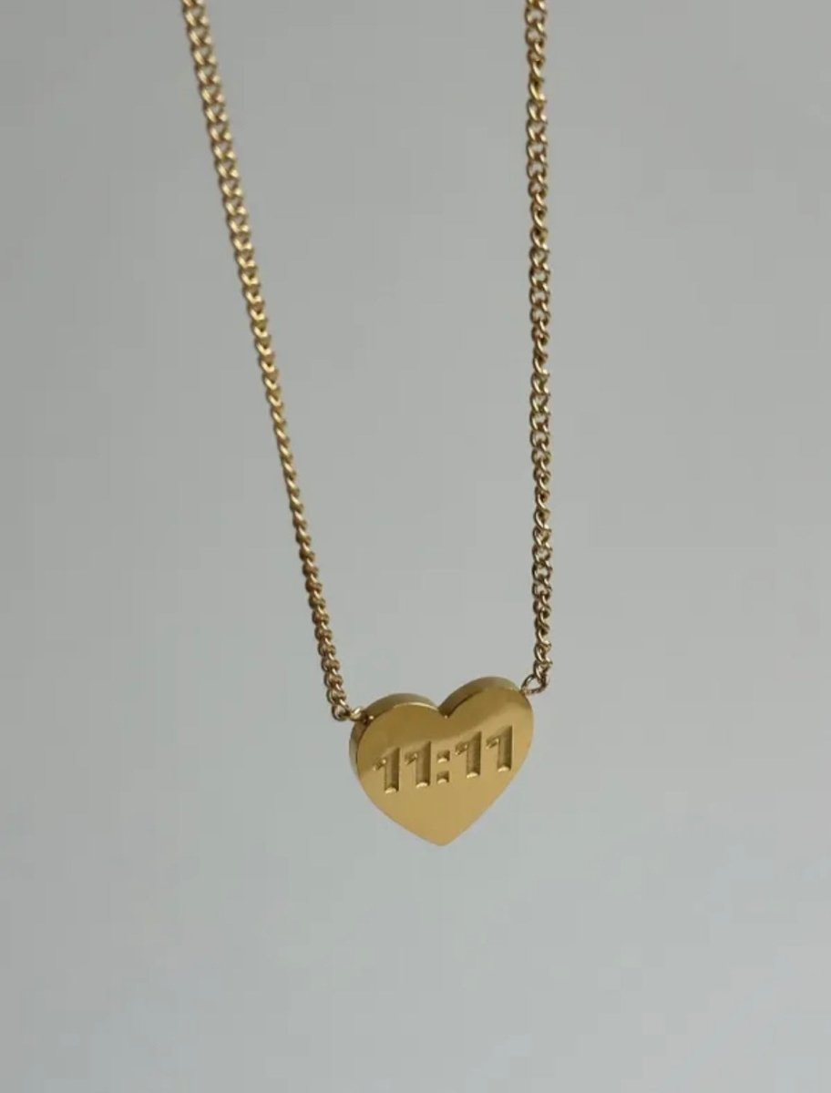 11:11 Heart Necklace - SandyKandy