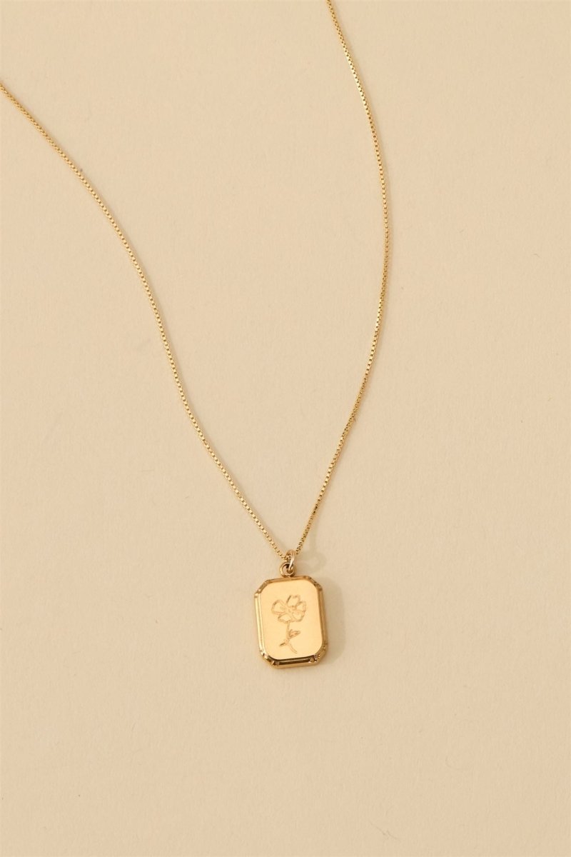 Audrey Birth Flower Necklace - SandyKandy