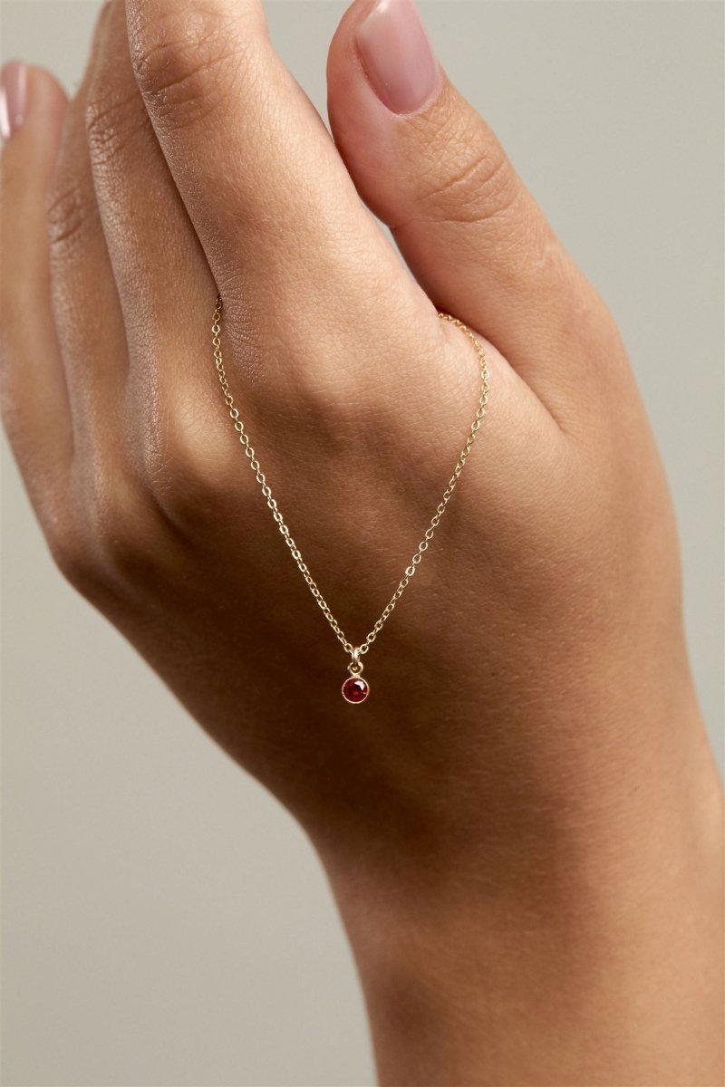 Birthstone Charm Necklace - SandyKandy