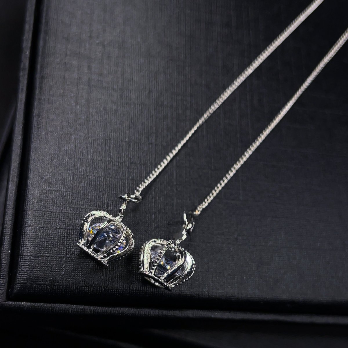 Crown Threader Earrings with Pearl Studs - SandyKandy