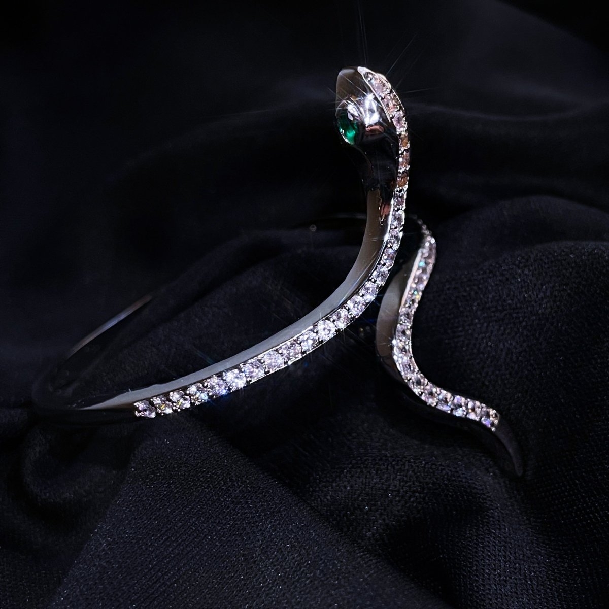 Crystal Snake Bangle Bracelet - SandyKandy