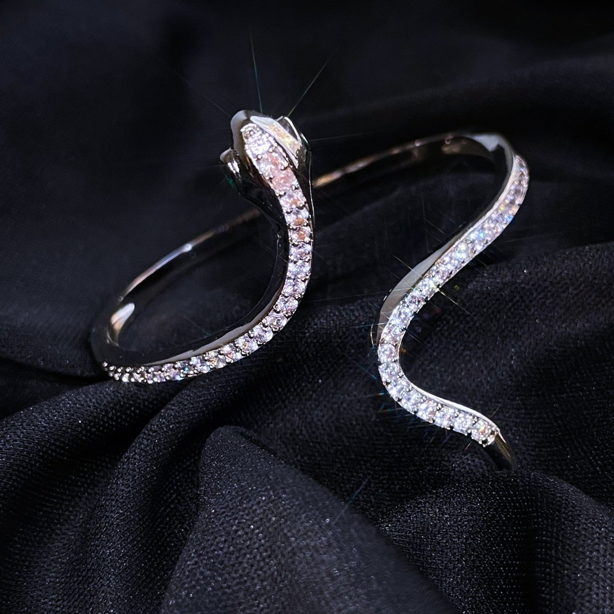 Crystal Snake Bangle Bracelet - SandyKandy