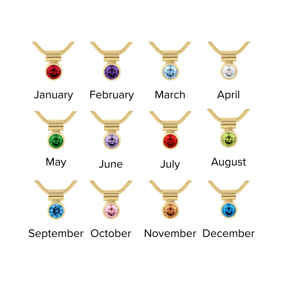 Ellie Birthstone Necklace - SandyKandy