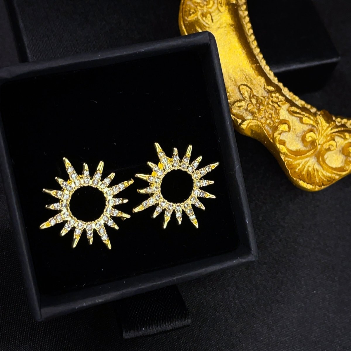 Gold Sun Studs - SandyKandy