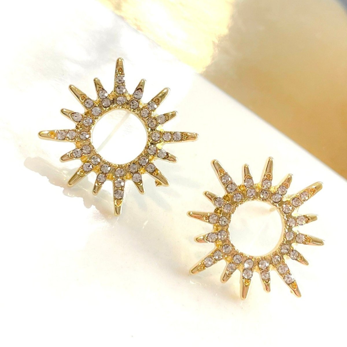 Gold Sun Studs - SandyKandy