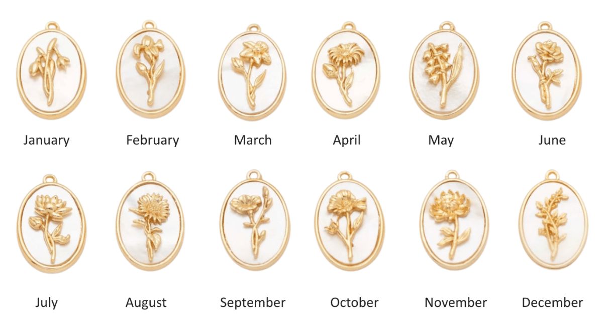 Katrina Birth Flower Necklace - SandyKandy