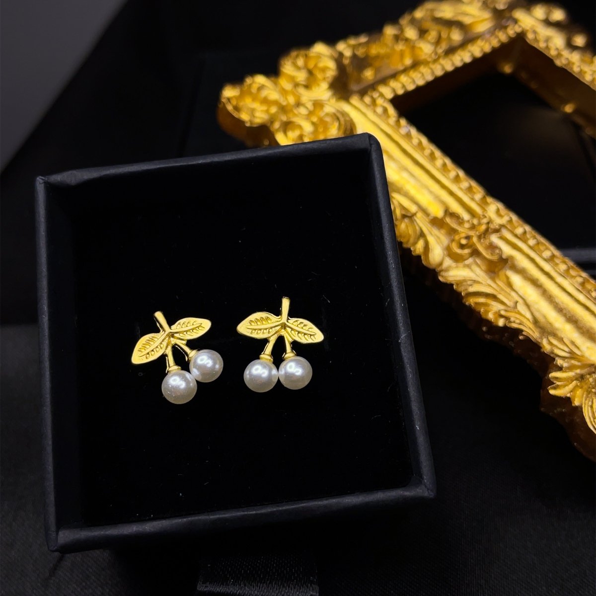 Pearl Cherry Studs - SandyKandy