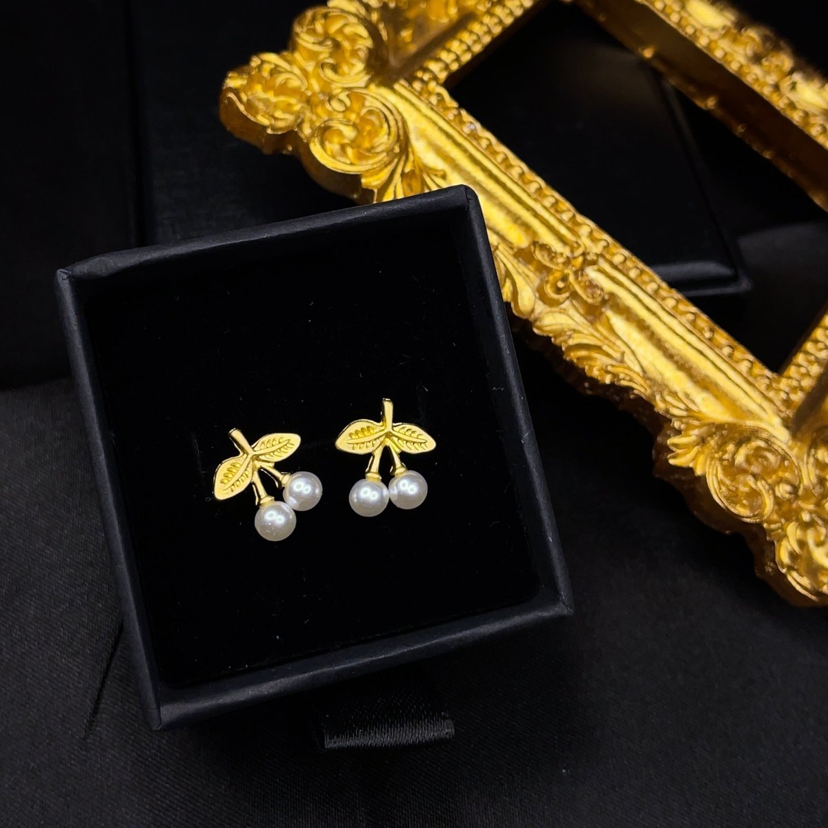 Pearl Cherry Studs - SandyKandy