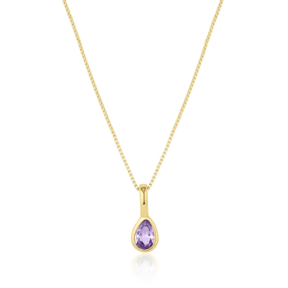 Teardrop Birthstone Necklace - SandyKandy
