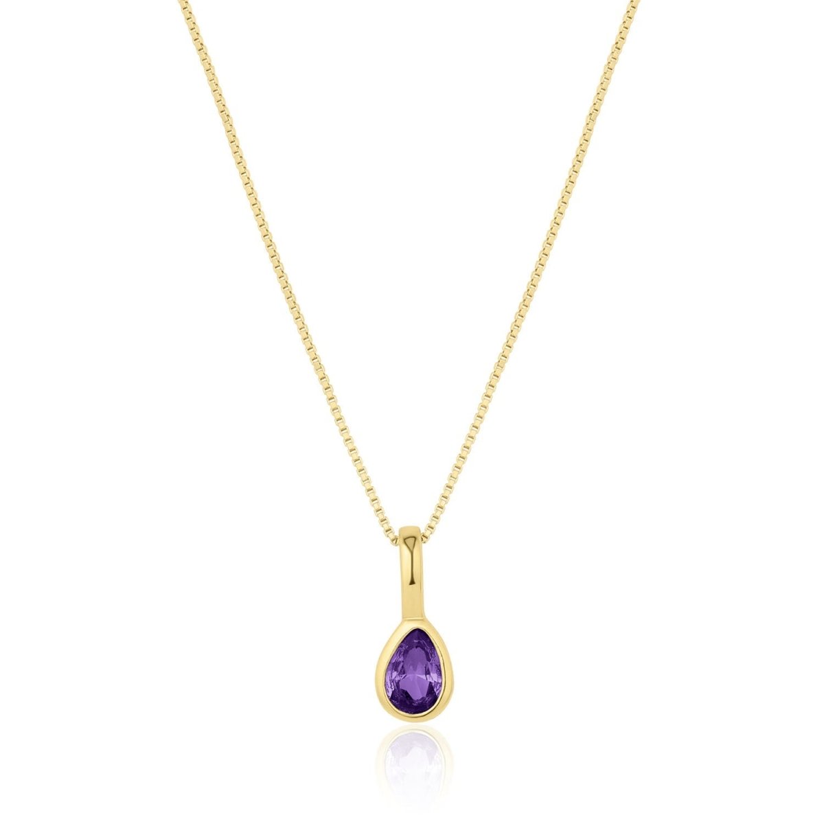 Teardrop Birthstone Necklace - SandyKandy