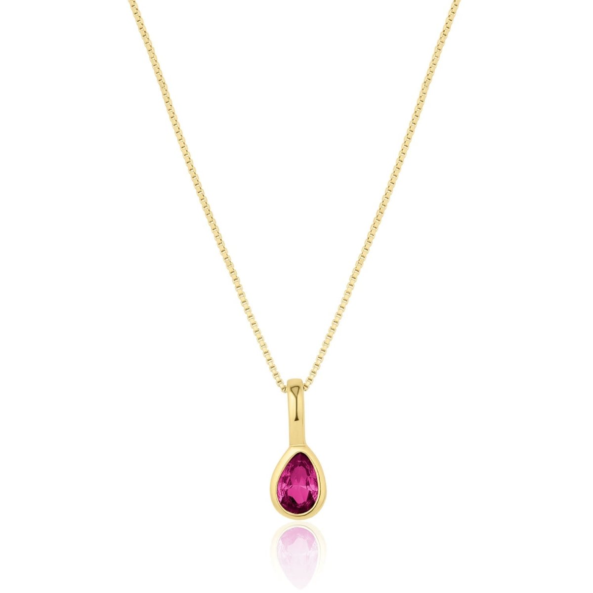 Teardrop Birthstone Necklace - SandyKandy