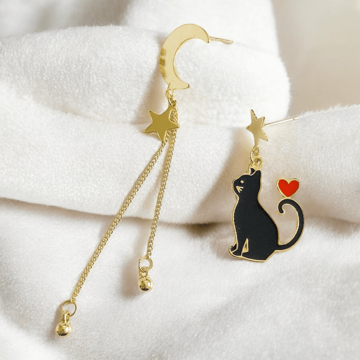 Wish Upon a Cat Earrings - SandyKandy