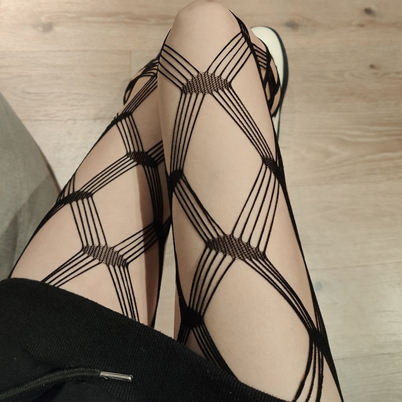 Argyle Cut Out Design Fishnet Stockings | SandyKandy Limited Co