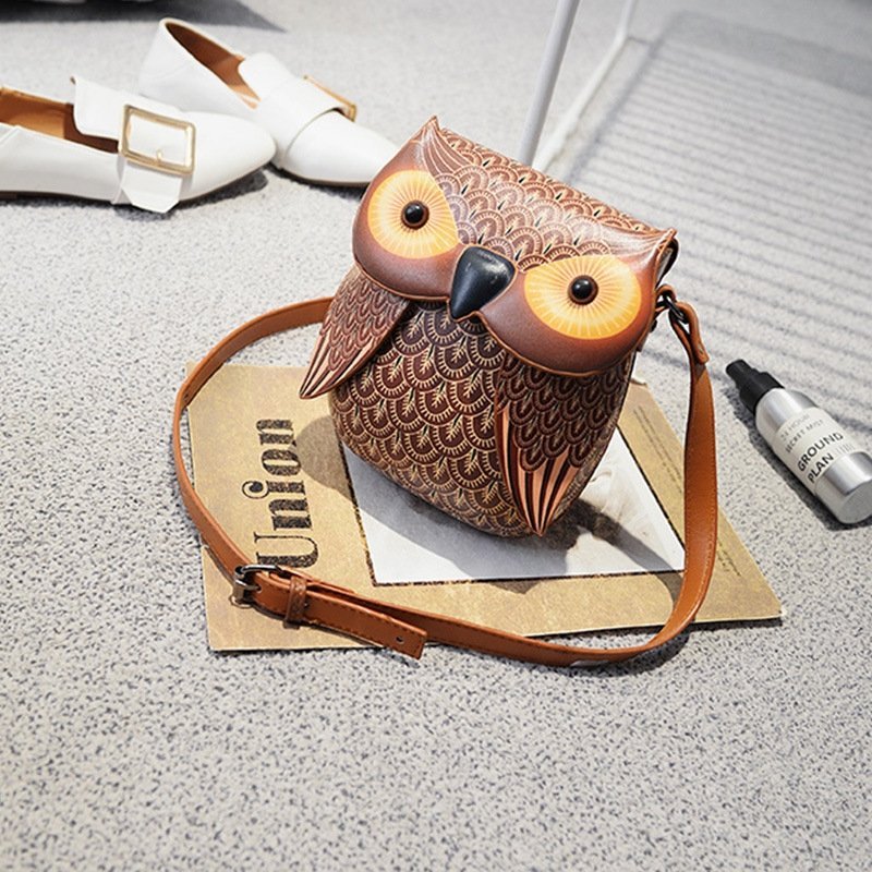 Cartoon Owl Print Mobile Phone Bag Crossbody Bag