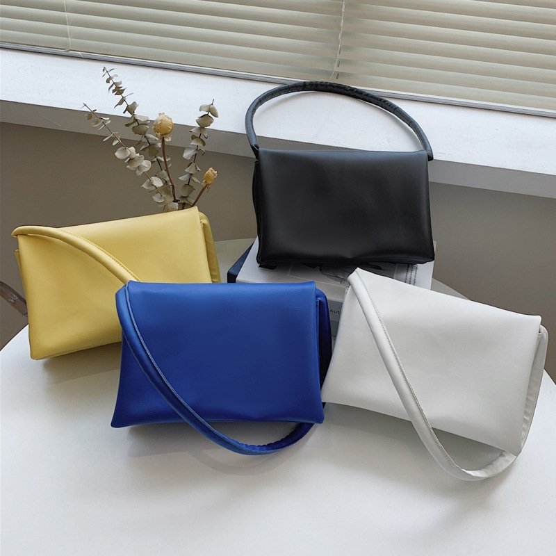Casual Clamshell Design Solid Color Shoulder Handle Bag | SandyKandy Limited Co