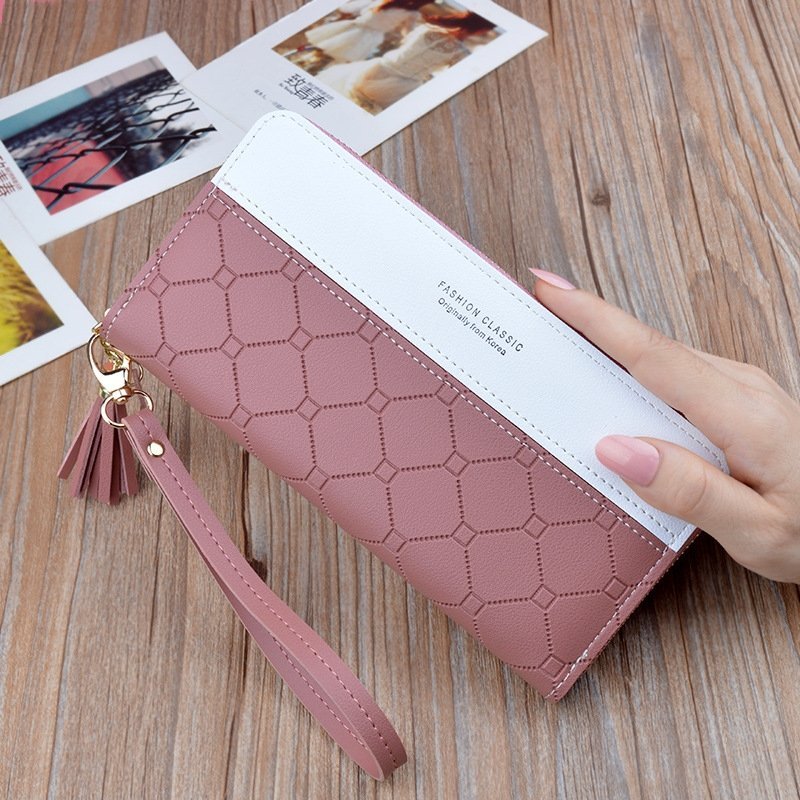 Casual Tassel Pendant Long Wallet Hand Clutch