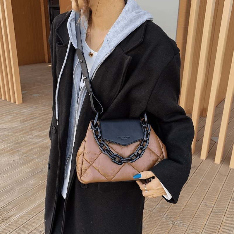 Casual Vintage Rhombus Stitching Fashion Flap Crossbody Bag | SandyKandy Limited Co