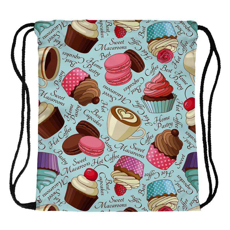 Cupcakes and Sweets Drawstring Backpack | SandyKandy Limited Co