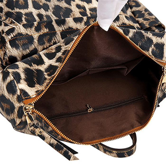 Fashion Leopard Print Multi Large Backpack | SandyKandy Limited Co