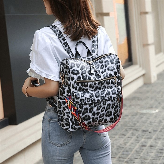 Fashion Leopard Print Multi Large Backpack | SandyKandy Limited Co