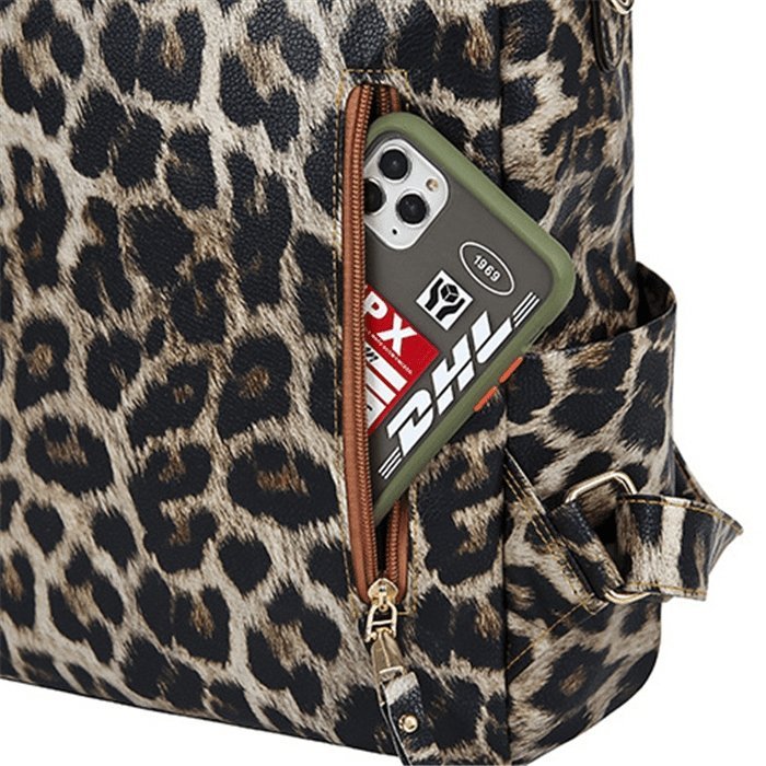 Fashion Leopard Print Multi Large Backpack | SandyKandy Limited Co