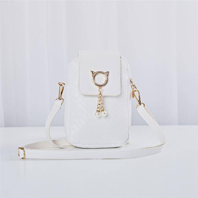 Geometric Suture Imitation Pearl Tassel Decorative Crossbody Bag | SandyKandy Limited Co