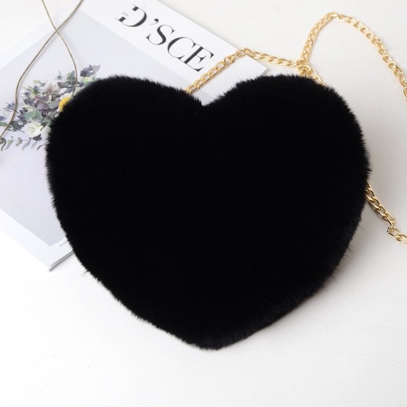 Heart Shaped Plush Crossbody Bag | SandyKandy Limited Co