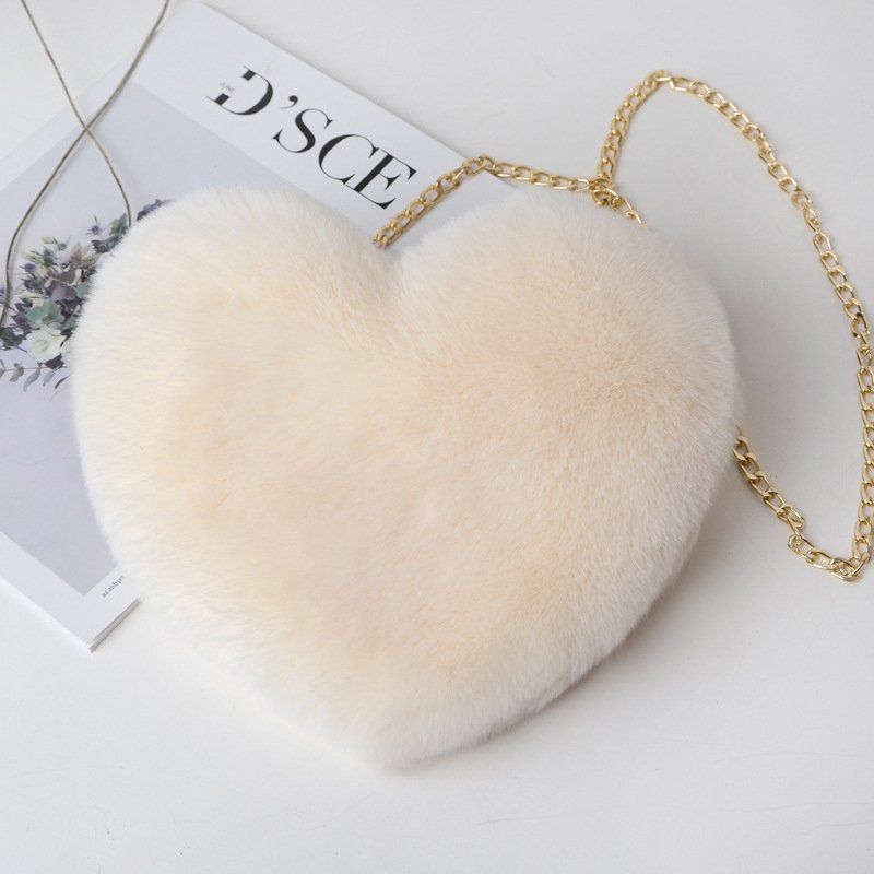 Heart Shaped Plush Crossbody Bag | SandyKandy Limited Co