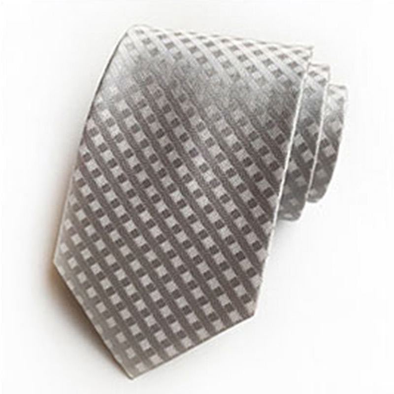Men Bright Color 8cm Polyester Tie Diamond Pattern Pocket Square Set
