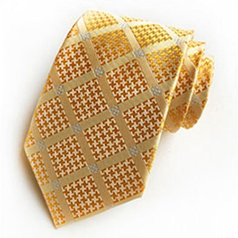 Men Bright Color 8cm Polyester Tie Diamond Pattern Pocket Square Set | SandyKandy Limited Co