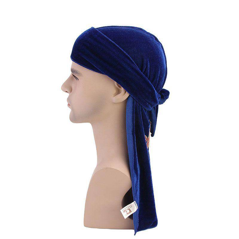 Men's Dragon Embroidered Velvet Du Rag | SandyKandy Limited Co