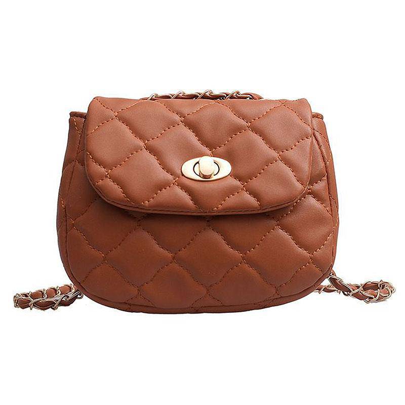 Mini Size Solid Color PU Leather Stitching Design Casual Bag | SandyKandy Limited Co
