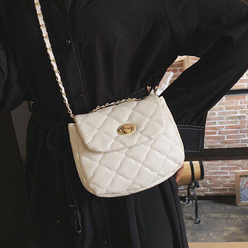 Mini Size Solid Color PU Leather Stitching Design Casual Bag | SandyKandy Limited Co