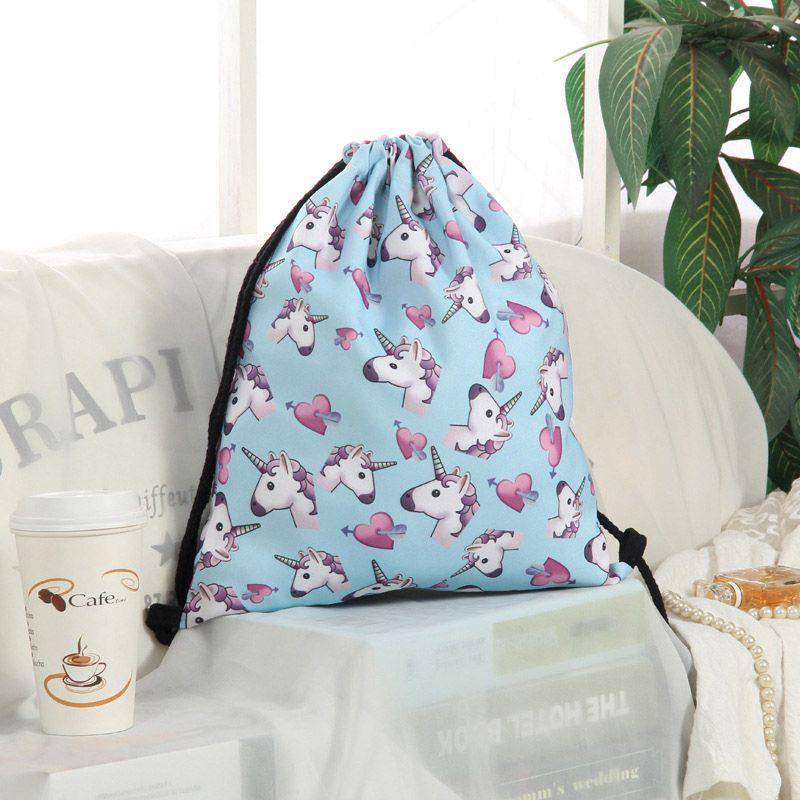 Pink Unicorn Drawstring Backpack | SandyKandy Limited Co