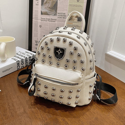 Rivet Design Solid Color Backpack Bag Purse | SandyKandy Limited Co