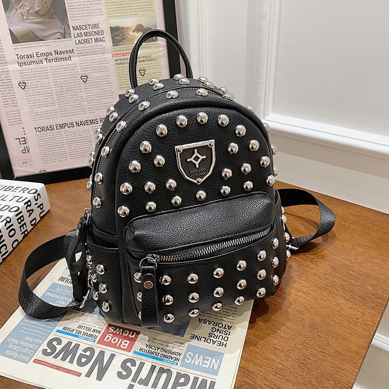 Rivet Design Solid Color Backpack Bag Purse | SandyKandy Limited Co