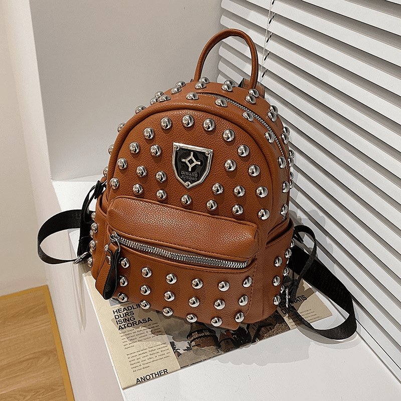 Rivet Design Solid Color Backpack Bag Purse | SandyKandy Limited Co