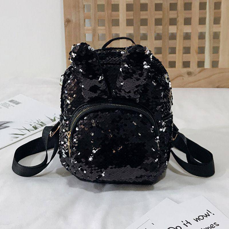 Sequin Decor Rabbit Ear Small Size Backpack | SandyKandy Limited Co