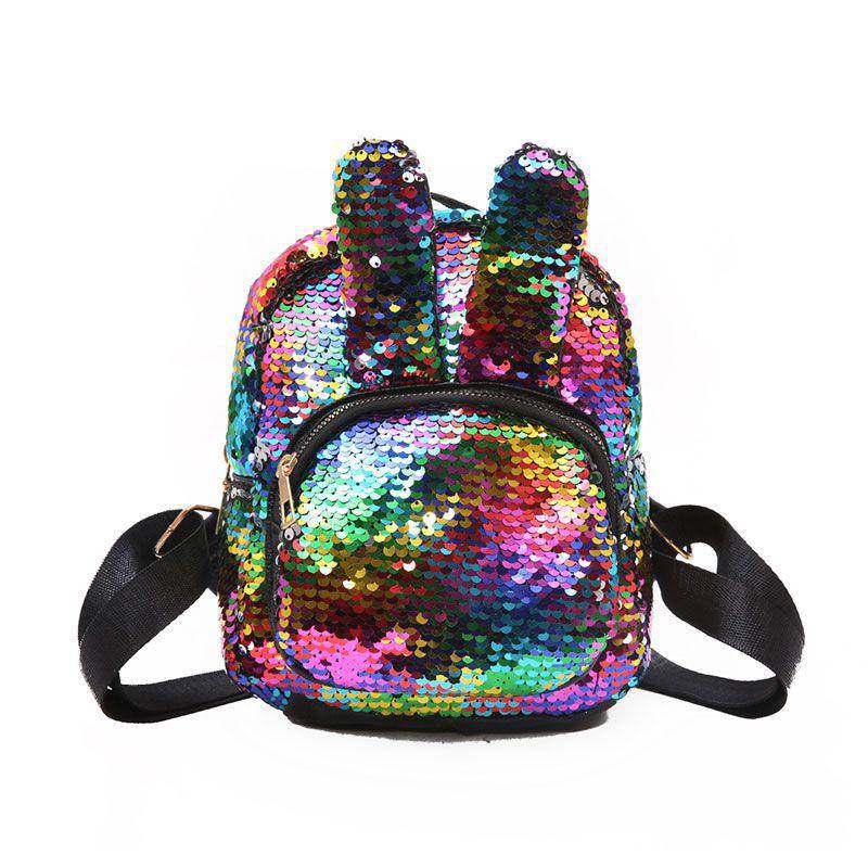 Sequin Decor Rabbit Ear Small Size Backpack | SandyKandy Limited Co