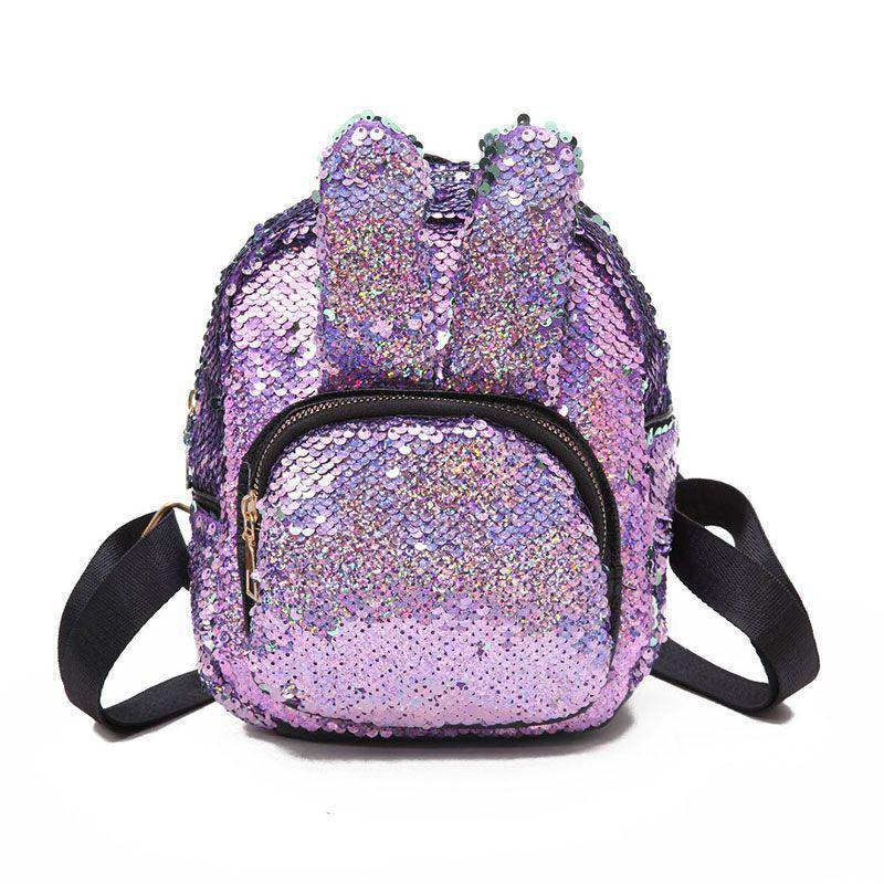 Sequin Decor Rabbit Ear Small Size Backpack | SandyKandy Limited Co