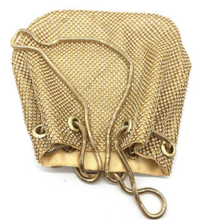 Solid Color Evening Rhinestone Bucket Bag | SandyKandy Limited Co