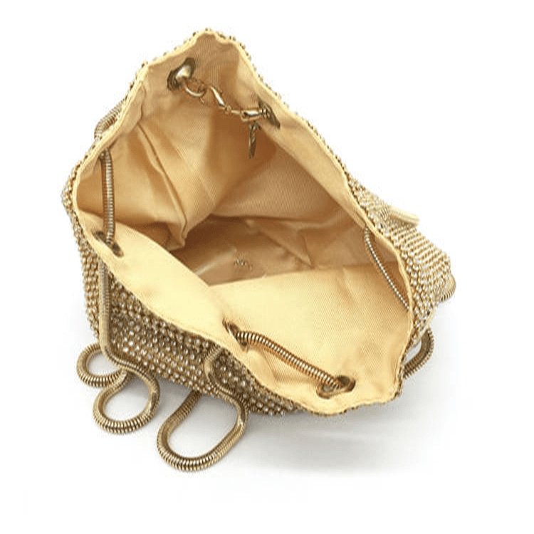 Solid Color Evening Rhinestone Bucket Bag | SandyKandy Limited Co
